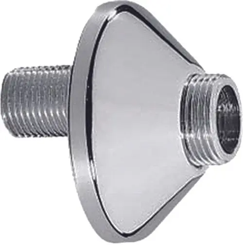 S-Anschluss aus Chrom mit einem gewindeten Anschluss. Produkt gehört zur Marke Ideal Standard.